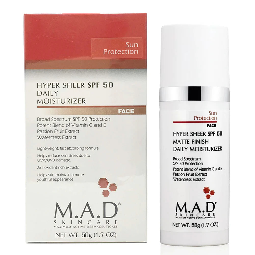 Hidratante Diario con Protección Solar SPF 50 – MATTE MAD